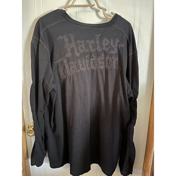Harley Davidson BLACK Long Sleeve shirt motorclothes - X large SEE PHOTOS - Picture 1 of 16